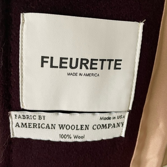 Fluerette Purple Wool Coat - Picture 3 of 4